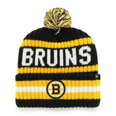 Boston Bruins '47 Bering Cuffed Knit Hat with Pom - Black Hats