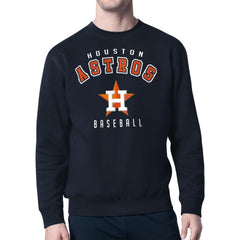 Houston Astros Starter Team Logo Fleece Pullover Sweatshirt Navy