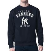 New York Yankees Starter Team Logo Fleece Pullover Sweatshirt Navy