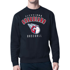 Cleveland Guardians Starter Team Logo Fleece Pullover Sweatshirt Navy