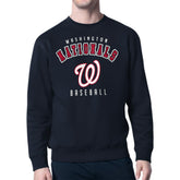 Washington Nationals Starter Team Logo Fleece Pullover Sweatshirt Navy