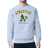 Athletics Starter Team Logo Fleece Pullover Sweatshirt Gray