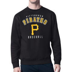Pittsburgh Pirates Starter Team Logo Fleece Pullover Sweatshirt Black