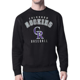 Colorado Rockies Starter Team Logo Fleece Pullover Sweatshirt Black