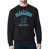 Miami Marlins Starter Team Logo Fleece Pullover Sweatshirt Black