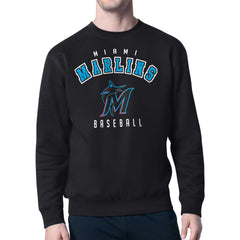 Miami Marlins Starter Team Logo Fleece Pullover Sweatshirt Black