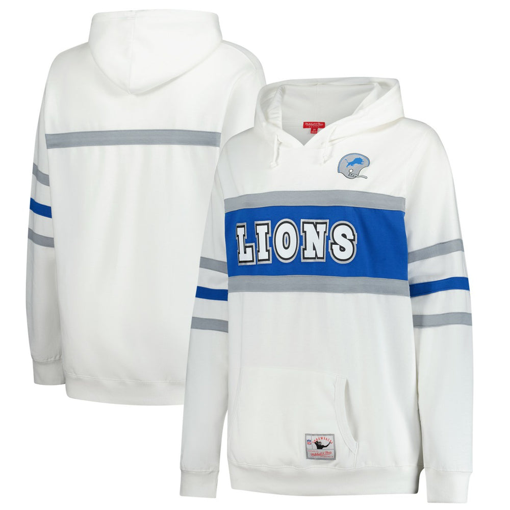 Detroit Lions Women's Plus Size Head Coach Throwback Pullover Hoodie - White discount