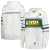 Green Bay Packers Women's Plus Size Head Coach Throwback Pullover Hoodie - White cheap