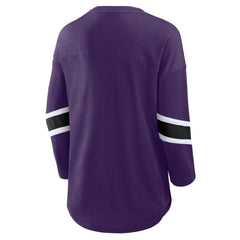 Baltimore Ravens Women's Plus Size Redzone 3/4-Sleeve Scoop Neck T-Shirt - Purple cheap