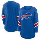 Buffalo Bills Women's Plus Size Redzone 3/4-Sleeve Scoop Neck T-Shirt - Royal sale