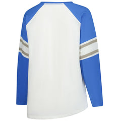 Detroit Lions Women's Plus Size Redzone Lace Up Long Sleeve T-Shirt - White online