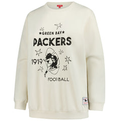 Green Bay Packers Women's Plus Size Shooting Star Sweatshirt - Cream outlet