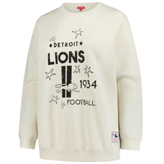 Detroit Lions Women's Plus Size Shooting Star Sweatshirt - Cream cheap