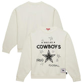 Dallas Cowboys Women's Plus Size Shooting Star Sweatshirt - Cream discount
