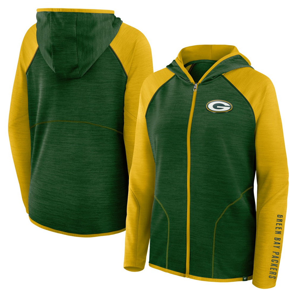 Green Bay Packers Women's Plus Size End Around Pass Full-Zip Hoodie - Green on sale