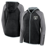 Las Vegas Raiders Women's Plus Size End Around Pass Full-Zip Hoodie - Black outlet