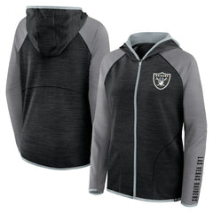 Las Vegas Raiders Women's Plus Size End Around Pass Full-Zip Hoodie - Black outlet