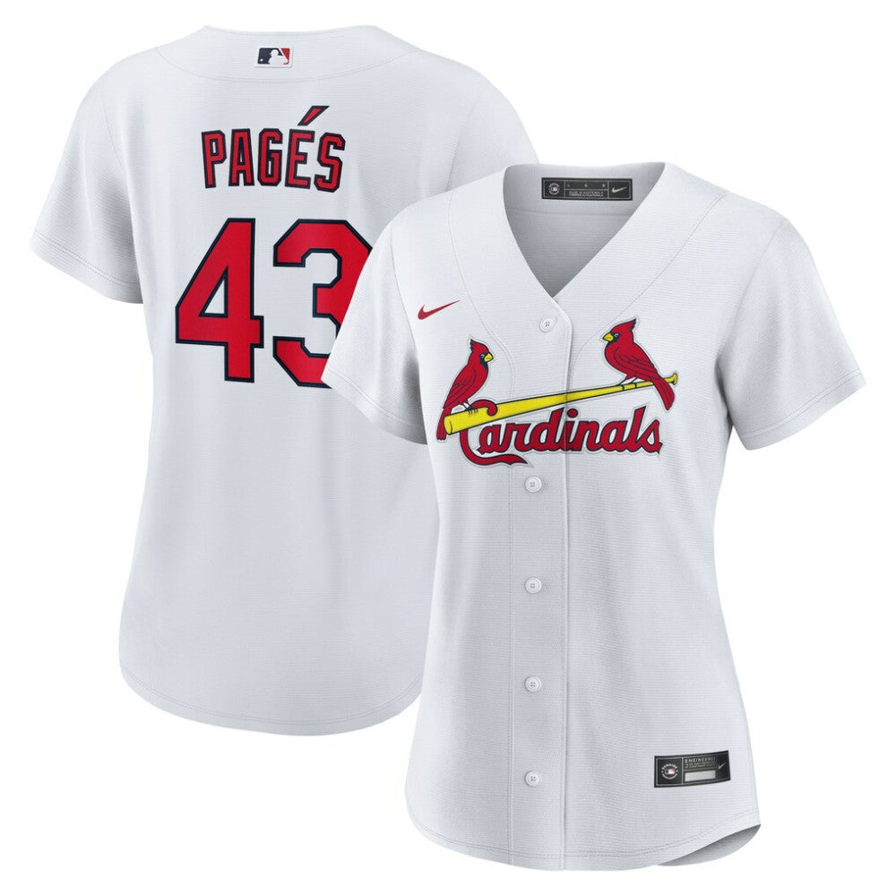 Pedro Pagés St. Louis Cardinals Women's Home Replica Jersey White
