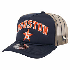 Houston Astros Vintage Arched Foam Front 9FIFTY A-Frame Adjustable Trucker Hat Navy