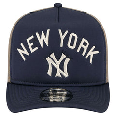 New York Yankees Vintage Arched Foam Front 9FIFTY A-Frame Adjustable Trucker Hat Navy