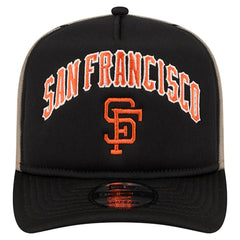 San Francisco Giants Vintage Arched Foam Front 9FIFTY A-Frame Adjustable Trucker Hat Black