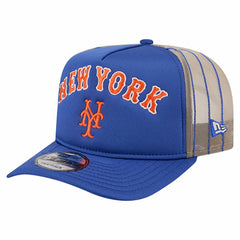 New York Mets Vintage Arched Foam Front 9FIFTY A-Frame Adjustable Trucker Hat Royal