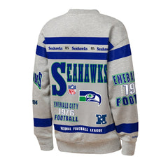 Seattle Seahawks Youth Throwback All-Over Print Fleece Sweatshirt - Gray sale