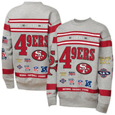 San Francisco 49ers Youth Throwback All-Over Print Fleece Sweatshirt - Gray discount
