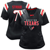C.J. Stroud Houston Texans Women's Plus Size Name & Number Raglan Lace V-Neck T-Shirt - Navy outlet