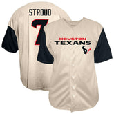 C.J. Stroud Houston Texans Big & Tall Baseball Button-Up Shirt - Cream sale
