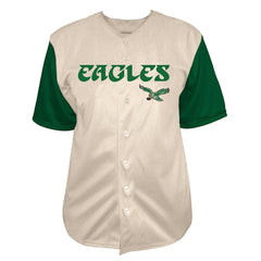 Saquon Barkley Philadelphia Eagles Big & Tall Baseball Button-Up Shirt - Cream cheap