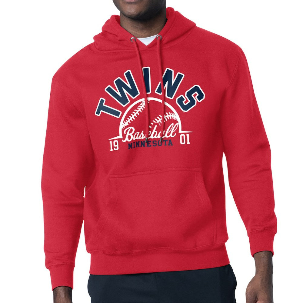 Minnesota Twins Starter Half Ball Team Graphic Pullover Hoodie Red