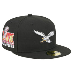 Philadelphia Eagles New Era Super Bowl LIX Champions Historic Side Patch 59FIFTY Fitted Hat - Black sale