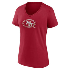 San Francisco 49ers Women's Number 1 Mom Floral V-Neck T-Shirt - Scarlet on sale