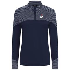 Minnesota Twins Levelwear Women's Classic Stripes Insignia 2.0 Raglan Quarter-Zip Top Navy