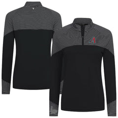 Arizona Diamondbacks Levelwear Women's Classic Stripes Insignia 2.0 Raglan Quarter-Zip Top Black