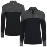 Colorado Rockies Levelwear Women's Classic Stripes Insignia 2.0 Raglan Quarter-Zip Top Black