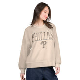Philadelphia Phillies G-III 4Her by Carl Banks Women's Oversized Vet II Sweatshirt Sand