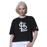 St. Louis Cardinals Starter Women's Holy Grail Boxy Cropped T-Shirt Black