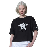 Houston Astros Starter Women's Holy Grail Boxy Cropped T-Shirt Black