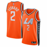 Kawhi Leonard LA Clippers Unisex 2025/26 Swingman Jersey - Orange - City Edition for sale