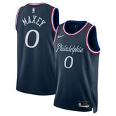 Tyrese Maxey Philadelphia 76ers Unisex 2025/26 Swingman Jersey - Navy - City Edition cheap
