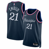 Joel Embiid Philadelphia 76ers Unisex 2025/26 Swingman Jersey - Navy - City Edition discount