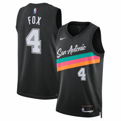 De'Aaron Fox San Antonio Spurs Unisex 2025/26 Swingman Jersey - Black - City Edition cheap