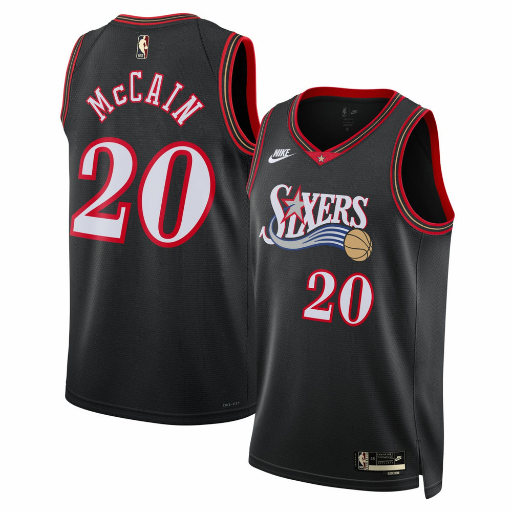 Jared McCain Philadelphia 76ers Unisex Swingman Jersey - Classic Edition - Black cheap