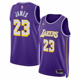 LeBron James Los Angeles Lakers Jordan Brand Unisex Swingman Jersey - Statement Edition - Purple outlet