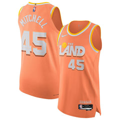 Donovan Mitchell Cleveland Cavaliers Unisex 2025/26 Authentic Jersey sale - City Editi- Orange cheap
