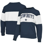 Dallas Cowboys Lauren James Women's Bling Colorblock Terry Sweatshirt - Navy cheap