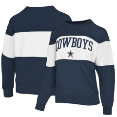 Dallas Cowboys Lauren James Women's Bling Colorblock Terry Sweatshirt - Navy cheap