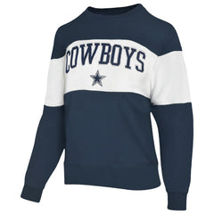 Dallas Cowboys Lauren James Women's Bling Colorblock Terry Sweatshirt - Navy cheap